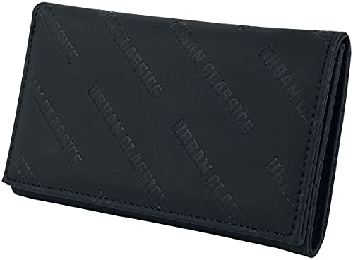Urban Classics Imitation Leather Allover Logo Wallet Black one Size