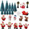 jenich 25 Stück Weihnachten Miniatur Ornamente Mini Weihnachten kleine Figuren Harz Garten Micro Landschaft Weihnachten Deko Puppenhaus Weihnachtsmann Schneemann Elch Tischdeko DIY