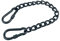 Faderr Catena con due moschettoni, kit per appendere amaca a catena, catena portatile in acciaio inox per sedia sospesa da giardino (dimensioni: nero/66 cm)