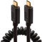 USB 3.1 Type C Cable Spring Spiral USB-C Extension Cord Male to Male Type-C Charging and Data Sync Adapter for Samsung Huawei Matebook Google Pixel etc (1.8 Meter/5.9 Feet)