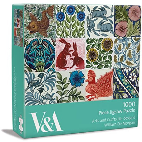 V&A William De Morgan Arts and Crafts Tile Designs 1000 Piece Jigsaw Puzzle