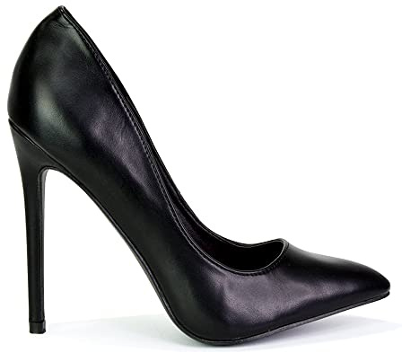 ESSEX GLAM Women’s Pointed Toe Stiletto Heels Ladies High Heel Pumps Shoes for Parties Nights Out Wedding Size 3-8