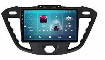 Android 11 Radio Coche Con Pantalla 2 DIN Para Ford Transit Custom 2013-2018 Autoradio 9 Pulgadas Con Pantalla Táctil Admite WiFi/GPS/Bluetooth/USB/SD/RCA,Mandos Del Volante