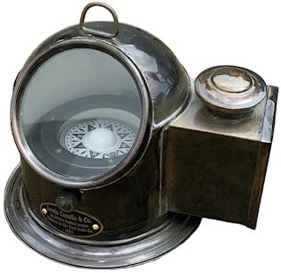 Nautical Binnacle Boat Oil Lamp Brass Marine Ship Compass Antique Gimbal Vintage Gift