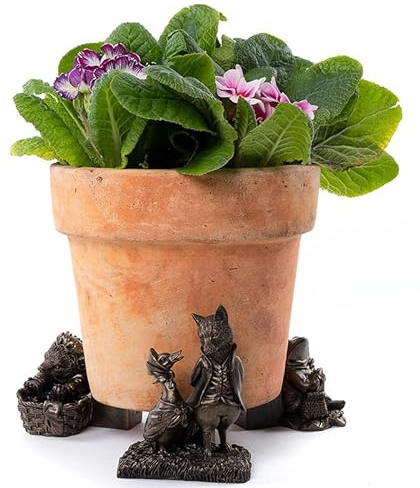 Jardinopia Beatrix Potter Plant Pot Feet Antique Bronze Set 3