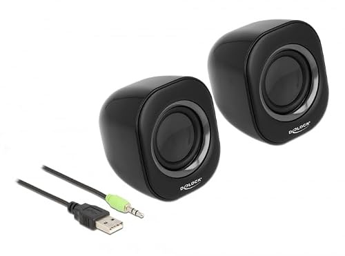 Delock Mini Stereo PC Lautsprecher mit 3,5 mm Klinkenstecker