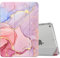 MoKo Protective Case Compatible with New iPad 9th/8th/7th Generation (2021/2020/2019), Tablet Case with Stand Matte Back Auto Sleep/Wake Function for iPad 10.2 Inch, Light Pink Gold Marble