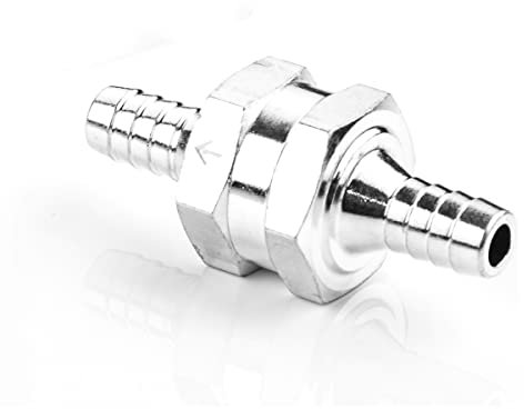 LST Rückschlagventil aus Aluum mit 8mm Durchmesser für Kraftstoff, Öl, Wasser, und Luftleitungen – Einweg-Flusskontrolle Ventil für Benzin, Diesel und Vakuumsysteme