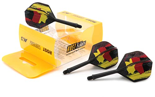 CUESOUL ROST Integrated Dart Shaft and Flights Medium, Standardform mit exquisitem Muster, 3er-Set