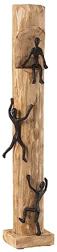 J-Line Dekorationsfiguren Klettern - Holz/Aluminium - Schwarz