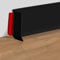 Vinyl Self-Adhesive Skirting Board, 5M Peel and Stick Baseboard Trim, Flexible Skirting Board 10cm Wide Wall Baseboard Molding Trim For Floor Wall Base and More (Black-10 cm(W) x 5 M(L))