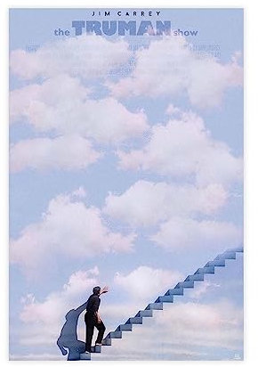 NEDOES The Truman Show Poster auf Leinwand, Schlafzimmer, Dekoration, Sport, Landschaft, Büro, Raumdekoration, Geschenk, ungerahmt, 30 x 45 cm