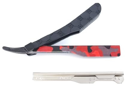 StyleCraft Deluxe Line Professional Barber Rasiermesser, Camo Red (Klinge nicht im Lieferumfang enthalten)
