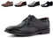 Hitmars Lederschuhe Herren Anzugschuhe Business Oxford Schuhe Lackleder Derby Brogue Schnürhalbschuhe Smoking Hochzeit FL1811 Schwarz EU 41, FEILG1811BK41 2