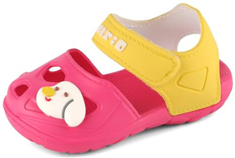 Cheerful Mario 2-5 Ans Sandales Enfant Fille Garcon été Sabot Chaussures de Plage Jardin pour Bebe Rose Foncé 28/28.5 EU