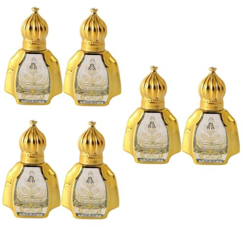 FOMIYES 6 Piezas Envasado De Aceites Esenciales Botella De Fragancia Portátil Para Viajar Botellas De Aceite Esencial Vaso Mezclador Botella De Aceite Recargable Vacía Vidrio Rodillo Pavón