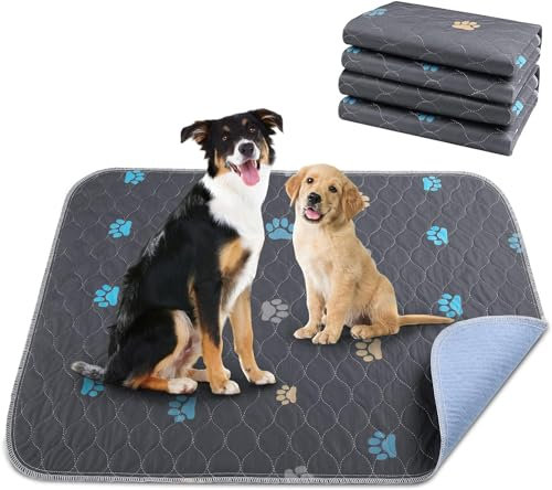 Aitmexcn 2 Stück Welpenunterlagen Waschbar – 80x90cm Super Saugfähige und Wiederverwendbare Hundetrainingspads, Inkontinenzunterlage für Welpen, Für Zuhause, Auto und Reisen