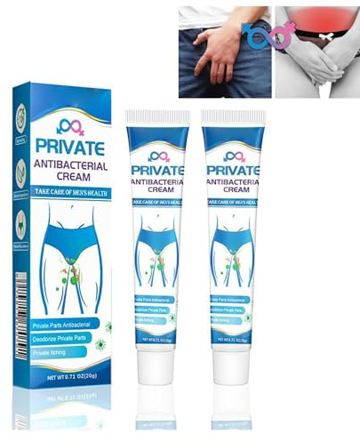 Antibacterial Cream for Private Parts, Private Soothing Cream for Mam and Women, Deodorant and Antifungal Cream, Private Soft Cream, Intimate Soothing Cream, External Cream for Soothing 20g (2Pcs)