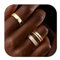 Diamday 14K Gold gefüllt Band Ringe für Frauen Mädchen Hochzeit Bands Gold Stacking Ringe einfache einfache Kuppel stapelbar Gold Aussage Daumen Finger Ring