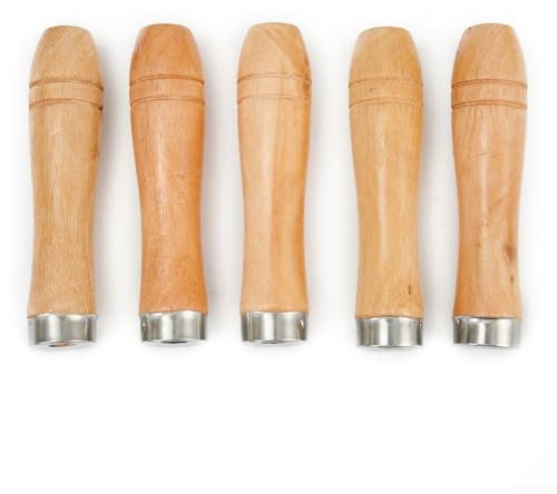 Wooden For File Handle Replacement, Metal Sleeve, Suitable for Metal For File, Wood Rasp