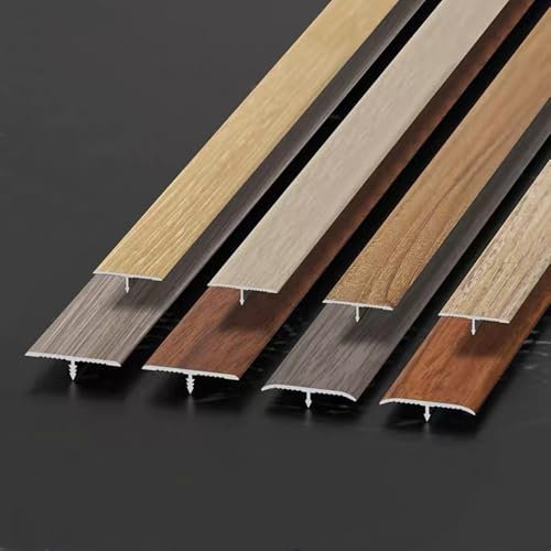 RTVGNSZSJL Tira De Transición De Piso Forma De T, Tira Cobertura De Juntas De Suelo, Tira De Umbral De Aluminio, Tira De Moldura De Borde para Madera/Baldosa/Laminado(Light Maca,W15mm/0.6in)