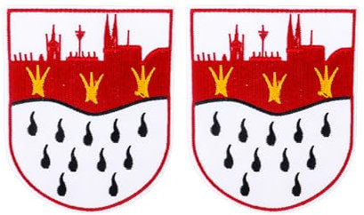 Dmnnlp bügelbilder karneval 2er Set Alaaf und Kölle, Karneval Kostüm Zubehör (Rot)