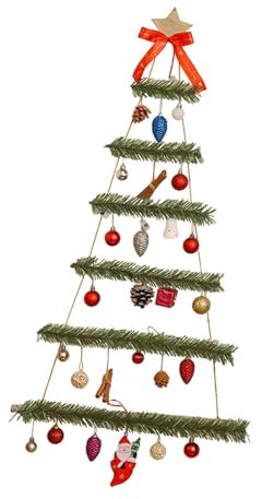 Fenteer Decorazione da Appendere al Muro per Albero di Natale, Ornamento di Natale, Scala per Feste, Festival, Verde