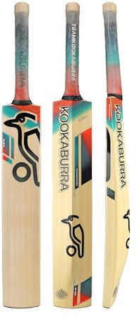 Kookaburra Unisex Jugend Aura 6.5 Cricket Bat-Size 2 Cricketschläger, Koralle/Blau, 34