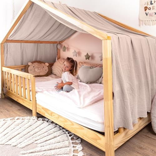 lilimaus Hausbett Himmel mit Gold Applikation [in 12 Farben] Betthimmel