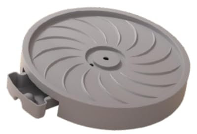 KESOTO Soporte para Plantas con Ruedas Y Bandeja de Drenaje para Macetas Grandes, Base Redonda para Interior Y Exterior, Gris, 43cm X 6.5cm