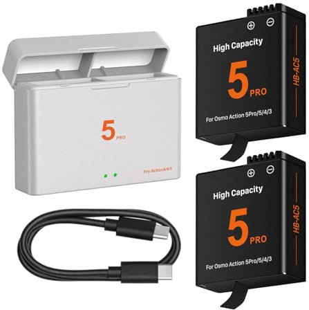 Confezione da 2 batterie di ricambio da 2580 mAh per Gopro Hero 12/Hero 11/Hero 10/Hero 9 con stazione di ricarica a 3 canali di tipo C