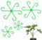 CATELL Pack of 20 Plant Holders, Plant Clips, Plant Support, Shrub Holder, Four Sizes, Plant Supports, Shrub Holder, Garden Support Ring for Indoor Plants, Flowers, Potted Plants, Tomatoes (Green)