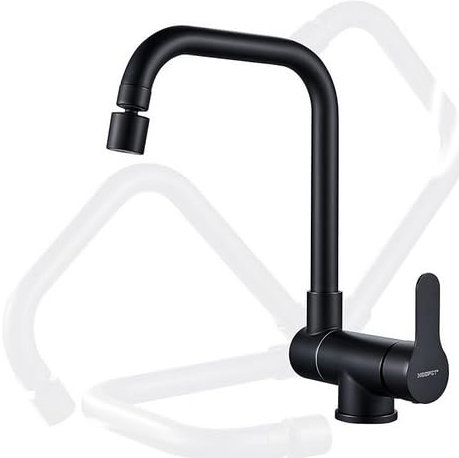 Saeuwtowy Mitigeur Cuisine Rabattable avec 2 Jets Noir, Robinet Cuisine Pliable Pour Fenêtre, Mitigeur Evier Cuisine Pliable avec Orientable 360°, Robinet Evier Cuisine Pliable en Acier Inox 304
