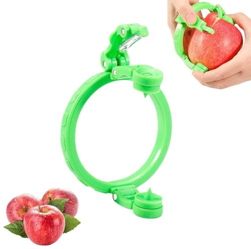 Manueller Apfelschäler, 2025 Neu Manueller Rotierender Obstschäler, Faltbarer Apfelschäler mit Edelstahl Klinge, Schnell Apfelschäler, Multifunktionale Küche Schäler für Äpfel, Birnen, Kartoffel (x1)