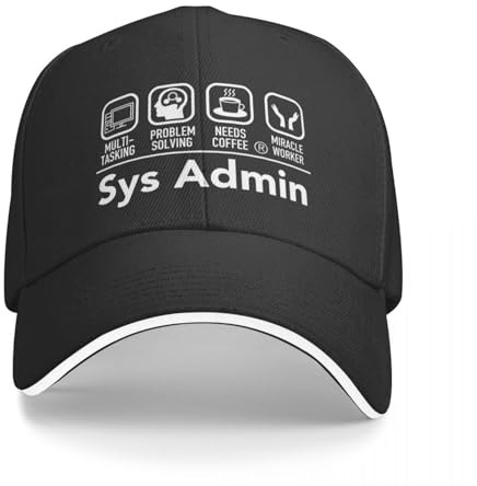 UOARQAUJ Computer System Administrator Unix Linux Sys Admin SysAdmin Baseball Cap Snapback Cap Für Mädchen Herren