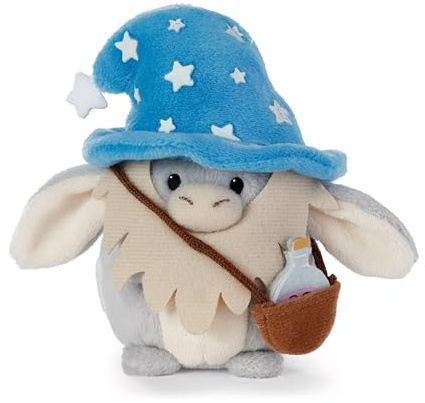 NICI Set Kuscheltier Esel Earl 8cm mit Zaubertrank & Zaubererkostüm in Geschenkbox 8,5x6,5x10cm – grau – Weiches mymochi Plüschtier, niedliches Kawaii Stofftier zum Kuscheln & Spielen – 62584