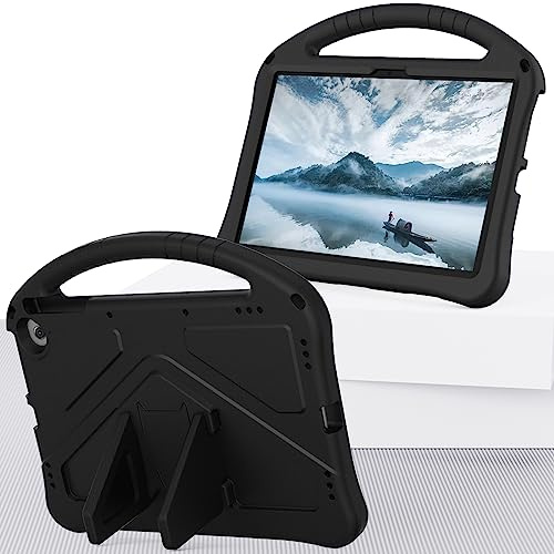 Kids Case for Google Pixel Tablet 11 Inch 2023 Release, Lightweight Shockproof EVA Foam Rugged Handle Stand Protective Cover w/shoulder strap (Black)
