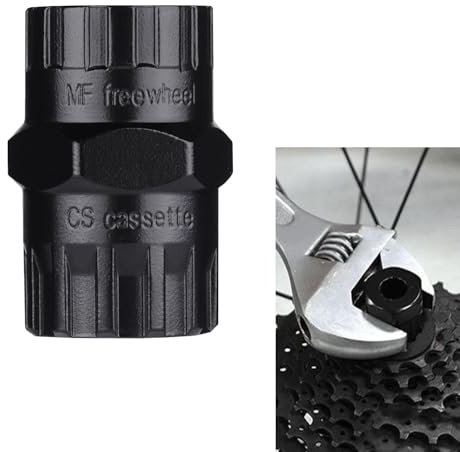 JOYOLA 2 in 1 Freewheel Puller Tool, Bicycle Freewheel Remover, Sprocket Puller for Sprocket & Cassette, Carbon Steel Bottom Bracket Repair Tool Chainring Puller for MTB & Road Bike