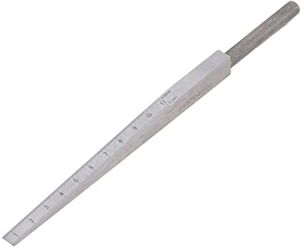 Dioche Spessimetro Taper Feeler | Strumento di Misurazione in Acciaio Inossidabile | Scala Calibrata Al da 0,5-11 Mm | Leggero e Portatile con Custodia