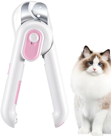 Nagelknipser für Katzenkrallen | Nagelknipser mit LED-Licht – Nagelknipser für Pfoten, für Salon, Reisen, Dusche, Haus, Bad und tägliche Pflege für Haustiere