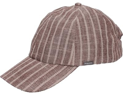 bugatti | Herren Cap | Basecap mit Nadelstreifen | 100% Baumwolle | Strapback mit Lederband Pepper