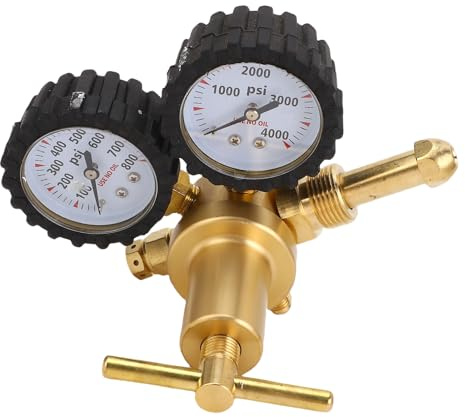 Pongnas Kit de Válvula Reguladora de Nitrógeno 0-800PSI para Pruebas Confiables de HVAC con Manguera de 60 Pulgadas y Conexión de Entrada CGA580