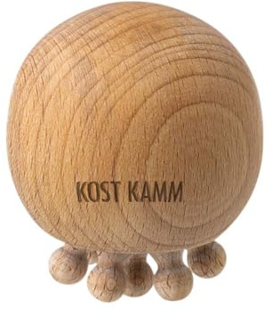 Kost Kamm Faszienbürste, mit Holznoppen Buche, Ø6cm