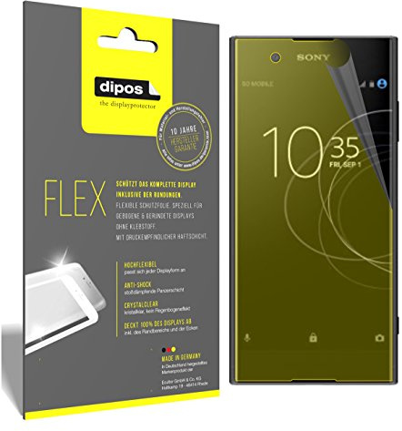 dipos I 3X Schutzfolie 100% kompatibel mit Sony Xperia XA1 Plus Folie (Vollständige Displayabdeckung) Displayschutzfolie