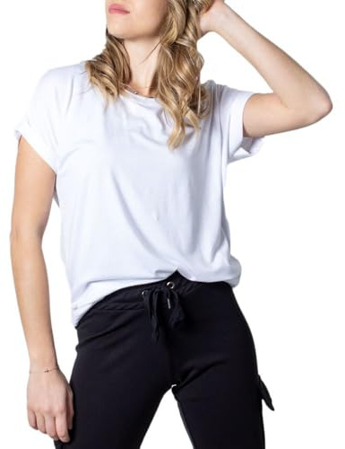 ONLY Damen Onlmoster S/S O-neck Top Noos Jrs T-Shirt, Weiß,S