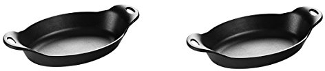 Lodge piatto da portata ovale in ghisa, 1.020,6 gram, set di 2