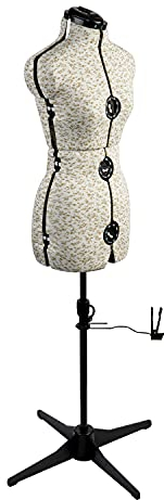 Verstellbare Schneiderpuppe Sugar Ditsy Beige 8-Teilige | Klein (S) [Größe EUR 38 bis 44]