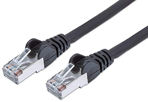 PremiumCord Patch Cable Cat 6a S/FTP, 10Gbit/s, Cable Ethernet, LAN, Conectores RJ45, Flexible y Robusto, AWG 26/7, Conductores 100% CU, Negro, 3 m