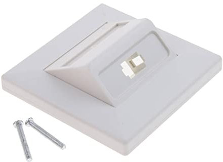 Shiwaki Adaptateur de Cordon de Raccordement pour Fibre Optique SC/LC en Plastique 2 Prises Plaque Murale - Blanc-1 Sockets