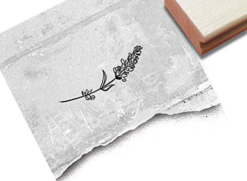 Stempel Motivstempel Lavendel Ranke - Bildstempel für Karten Basteln Scrapbook Schilder Etiketten Garten Deko Geschenk - zAcheR-fineT